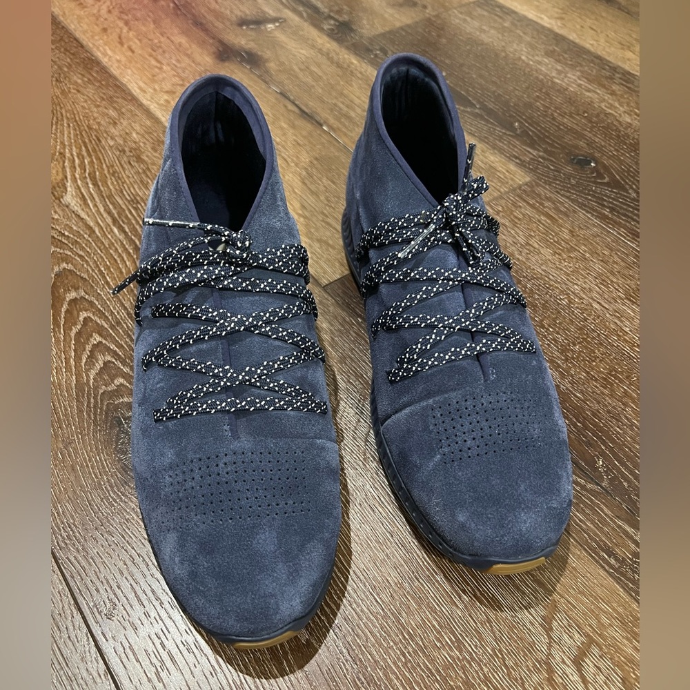 Under armour veloce mid suede shoes navy blue size 11.5